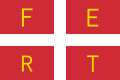 Bandiera navale sabauda in uso nel XVIII secolo