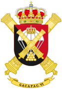 Escudo del Grupo de Artillería de Campaña Paracaidista VI (GACAPAC-VI)