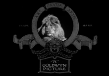 Логотип Goldwyn Pictures 1917—1921 годов, на нём изображён самый первый лев, прозванный Самюэлем Голдвином «Лео».