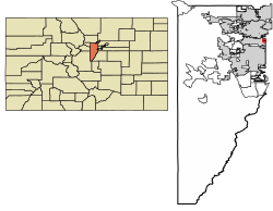 Location of Mountain View in Jefferson County, Colorado