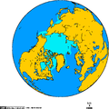 1978-2002年の2月における北極の流氷の範囲