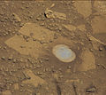 "Bonanza King" rock on Mars – cleaned with "Dust Removal Tool" (17 August 2014).