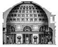 Querschnitt des Pantheons in Rom, Anfang des 2. Jh. n. Chr.