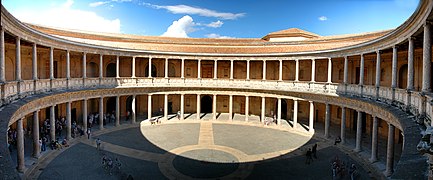 Courtyard of the Palace of Charles V in Granada