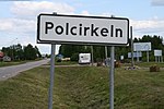 Norra polcirkeln i Juoksengi i Sverige, vid Riksväg 99