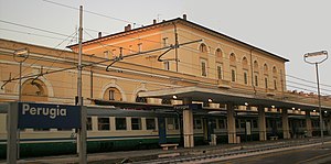 View of the passenger building.