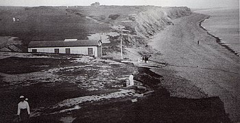 The second RNLI boathouse at Old Hythe (circa 1904)