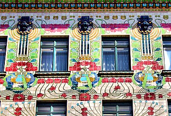 Detail of Maiolica House (1898)