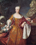 Prinsesse Charlotte Amalie (1706-1782), datter av Frederik 4. Maleri: Johann Salomon Wahl