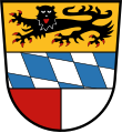 Wappen des ehemaligen Landkreises Wertingen.