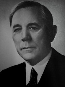 A black-and-white bust portrait of H. Roy Cullen.