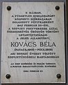 Kovács Béla emléktábla