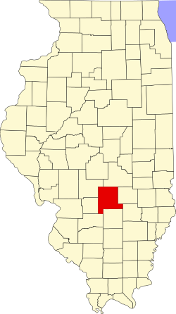 Karte von Fayette County innerhalb von Illinois