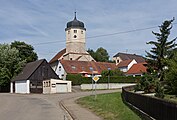 Minderoffingen, kerk: die katholische Pfarrkirche Sankt Laurentius