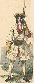 Soldat från regementet Picardie 1710