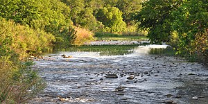 San Saba River near Sloan, San Saba County (9 May 2014)