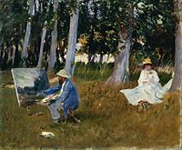 Claude Monet Painting by the Edge of a Wood 1885, the Tate, London.