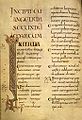 Incipit de l'Évangile selon Marc, Livre de Durrow, traduction latine, Irlande, VIIe siècle
