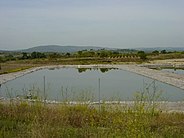 Waste stabilization ponds at a sewage treatment plant in the South of France.