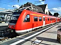 RegionalExpress mit Dieseltriebwagen der DB-Baureihe 612 auf dem Weg nach Karlsruhe