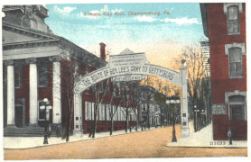 View of the "Lincoln Way Arch" on the Diamond.