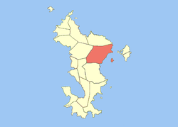 Location o the commune (in reid) within Mayotte