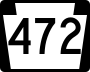 Pennsylvania Route 472 marker