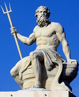 Статуя Пасейдона ў порце Капенгагена
