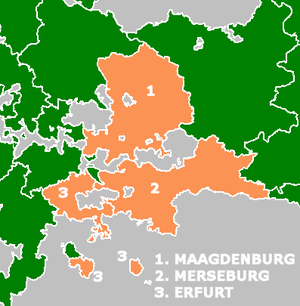 Эрфурт на карте