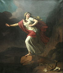 Jean-Joseph Taillasson, Sapho se précipitant à la mer, 1791, musée de Brest