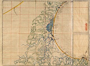 From Experimental Investigations into the Montane and Fluvial Geography of North Ezo (1860) by Matsuura Takeshirō (Hakodate City Central Library) (Municipal Tangible Cultural Property)[15]