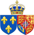 Armes d’alliance du roi Alphonse XIII et de Victoire-Eugénie en tant que prince et princesse de France.