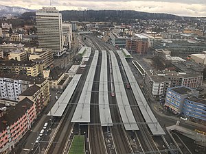 Bahnhof Zürich-Oerlikon im Januar 2019