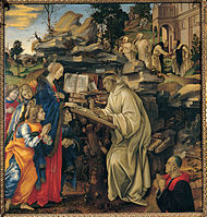 Apparition of The Virgin to St. Bernard (1486) Oil on panel, 210 × 195 cm, Church of Badia, イタリアフィレンツェ