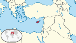 Vị trí của Cộng hòa Síp