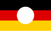 柏林圍牆倒塌後，部分東德民眾將東德國旗中的國徽部分剪去，做為支持德國統一的象徵