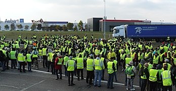 RN 19 à Vesoul, Haute-Saône (17 novembre 2018).