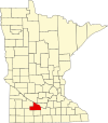 State map highlighting Brown County