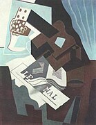 Juan Gris, Guitarra, llibre i periòdic (1920)