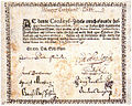 Image 56The first paper money in Europe, issued by the Stockholms Banco in 1666. (from Banknote)