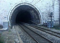 Portail nord du tunnel.