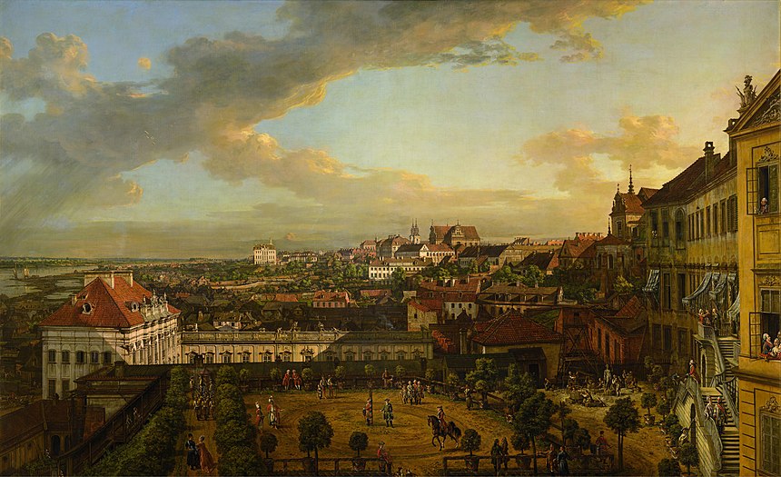 View of Warsaw from the Terrace of the Royal Castle by Bernardo Bellotto - 1773.