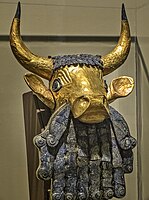 Bull head in a lyre.