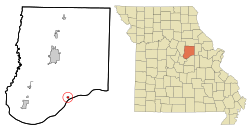 Location of Mokane, Missouri