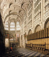 Kapela Henrika VII. v Westminstrski opatiji (1503–), naslikal Canaletto