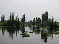 kanály a ostrovy chinampas