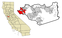 リッチモンドのカリフォルニア内位置の位置図