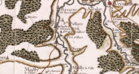 L'abbaye de Crisenon sur la carte de Cassini