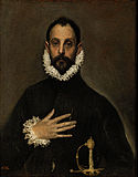 El Greco "Portree kätt rinnal hoidvast härrasmehest" (1583)