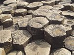 Naturligt bildade basaltblock i Giant's Causeway.